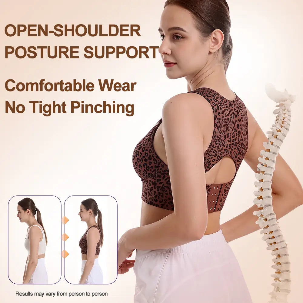 Posture Bra Wire-Free Bra, Women’S Breathable Mesh Wireless Top with Removable Pads Alternative, Activewear for Running and Gym Sessions Workout Bra, Training Bra, Push up Bra, Bras for Women Minimizer Bra, Jelly Bra,Gentle Support, Yoga Fitness Posture S