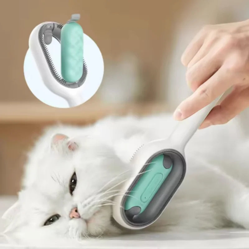 Pet Grooming Comb Cat Brush Long Hair Remover Brush for Dog Cat Silicone Wipe and Water Tank Pet Product Accessories