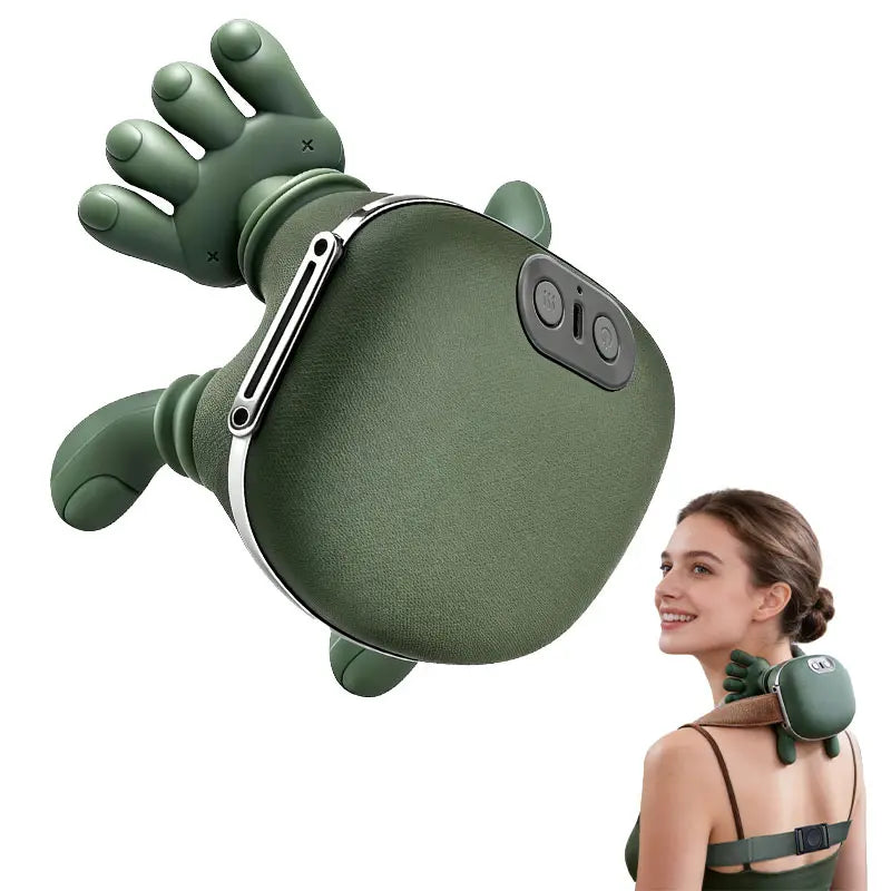 Aedwdpe Electric Bionic Hand Neck & Shoulder Massager - 3D Kneading, Heating, Rechargeable, Wireless, Portable, Adjustable Speed, Lightweight, Unisex, Wrist Pain Relief,Sohochic