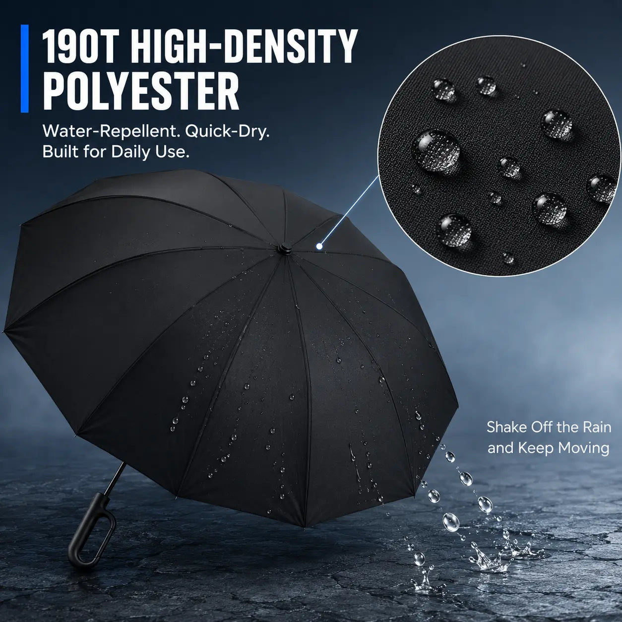 Automatic Folding Umbrella with Pouch - 1-Count, 10-Rib Metal/Fabric, Compact Folded, Auto Open-Close, Windproof Waterproof Rain/Sun Umbrella for Men & Women, Reinforced for Travel & Daily Use