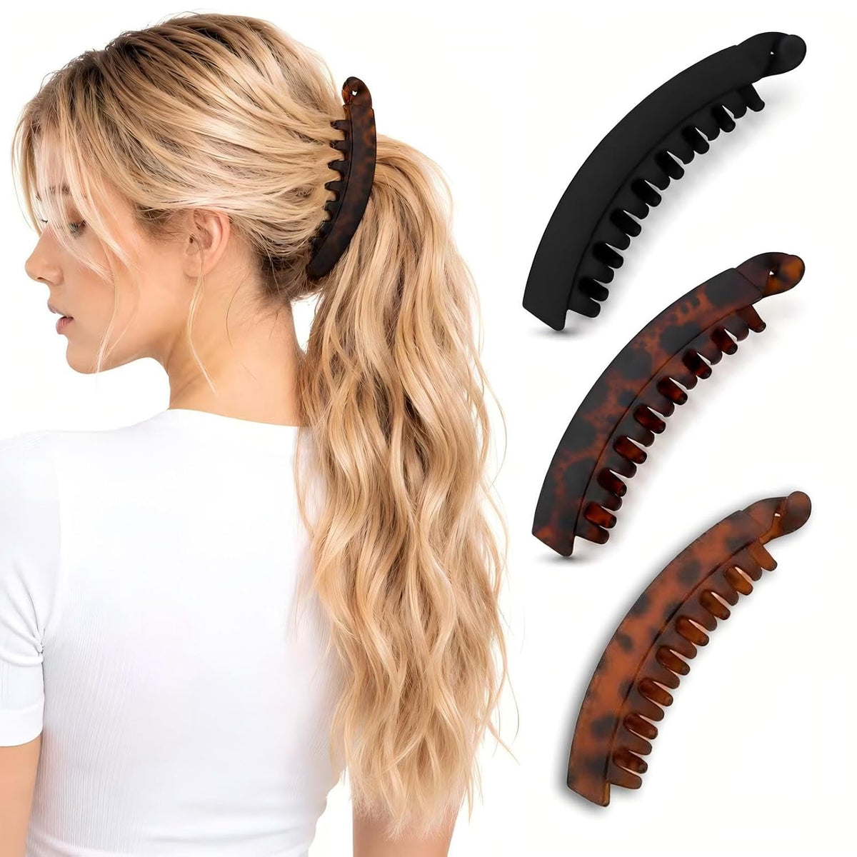 3PCS Banana Clips for Women