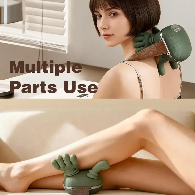 Aedwdpe Electric Bionic Hand Neck & Shoulder Massager - 3D Kneading, Heating, Rechargeable, Wireless, Portable, Adjustable Speed, Lightweight, Unisex, Wrist Pain Relief,Sohochic