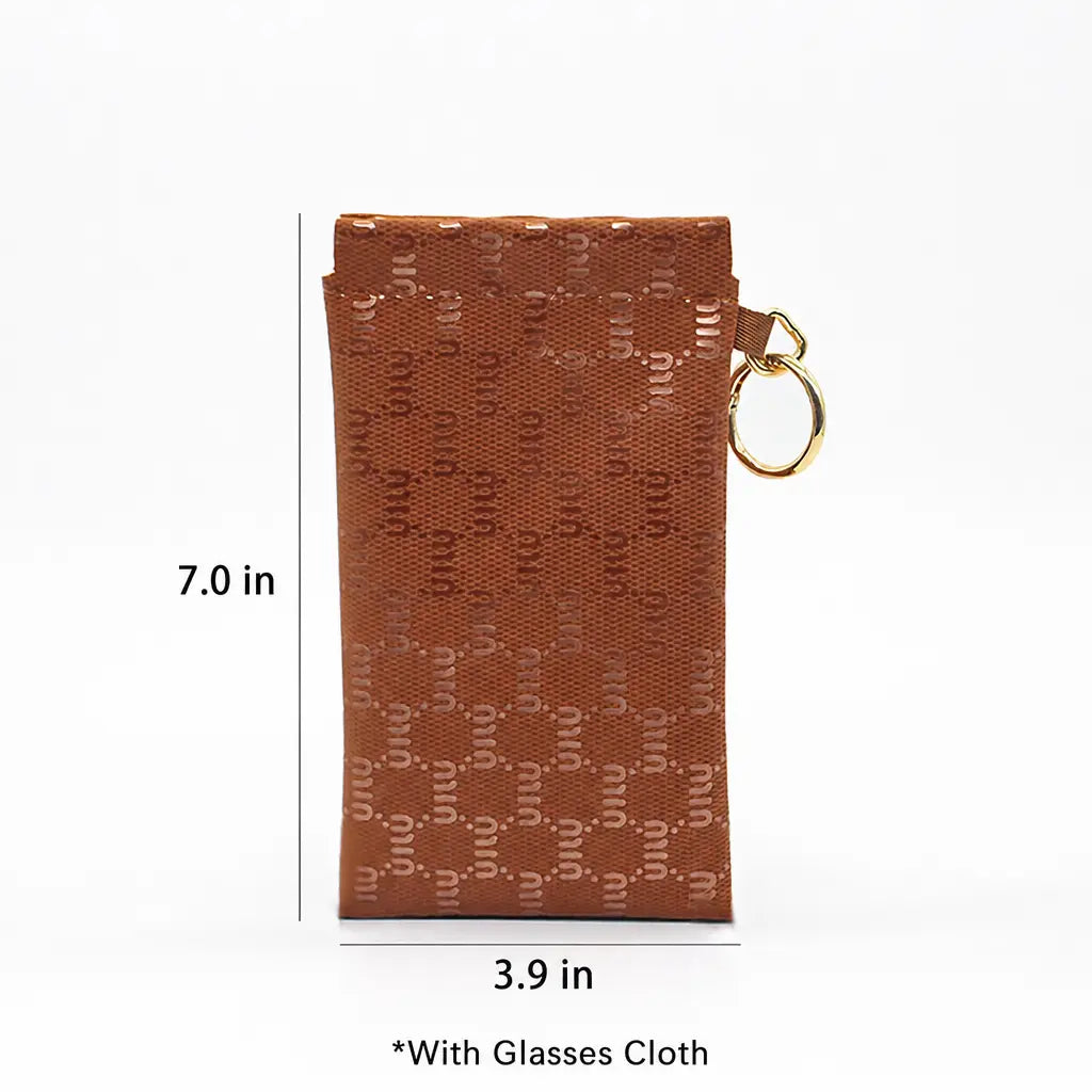 Portable Sunglasses Storage Bag, 2 Pcs Premium Quality PU Leather Automatic Closing Sunglasses Case, Sunglasses Organizer for Outdoor Sports